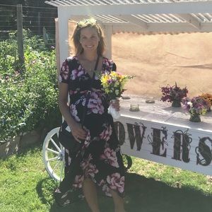 Pinkblush maternity faux wrap dress